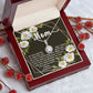 Eternal Hope CZ Crystal 14K White Gold Finish Necklace ~Colossians 3:20~