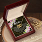 Interlocking Hearts CZ Crystal Rose/18K Gold Finish Necklace ~Psalm 139:13-14~