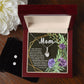 Alluring Beauty CZ Crystal 14K White Gold Finish Necklace & Earring ~1 Timothy 5:8~