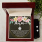 Eternal Hope CZ Crystal 14K White Gold Finish Necklace & Earring ~Proverbs 31:25-28~