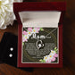 Forever Love CZ Crystal 14K White Gold Finish Necklace & Earring ~Psalm 139:13-14~