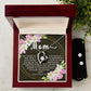 Forever Love CZ Crystal 14K White Gold Finish Necklace & Earring ~Psalm 139:13-14~