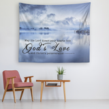 Bible Verses Vivid Print Versatile Tapestry - Direct Your Heart Into The Love of God ~2 Thessalonians 3:5~