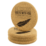 Bible Verses Cork Coasters - Joshua 1:9 (Design 17) - Meditate Healing Christian Store