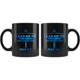 Bible Verses Black Mugs - Psalm 61:2 (Design 1) - Meditate Healing Christian Store