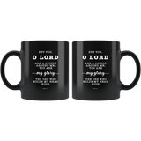Typography Dishwasher Safe Black Mugs - The Lord Is My Shield ~Psalm 3:3~