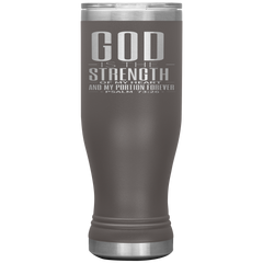 Bible Verses Boho 20oz Stainless Steel Vacuum Insulated Tumbler - Psalm 73:26 Design 19