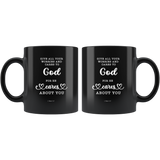 Typography Dishwasher Safe Black Mugs - Casting Your Care Upon Him ~1 Peter 5:7~