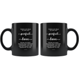 Typography Dishwasher Safe Black Mugs - Perfect Love Expels Fear ~1 John 4:18~