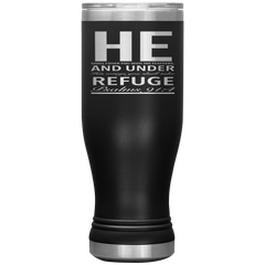 Bible Verses Boho 20oz Stainless Steel Vacuum Insulated Tumbler - Psalm 91:4 Design 4