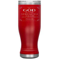 Bible Verses Boho 20oz Stainless Steel Vacuum Insulated Tumbler - Psalm 73:26 Design 11