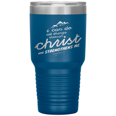 Bible Verses 30oz Stainless Steel Vacuum Insulated Tumbler - Philippians 4:13 Design 14