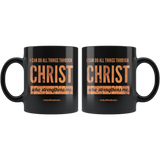 Bible Verses Black Mugs - Philippians 4:13 (Design 3) - Meditate Healing Christian Store