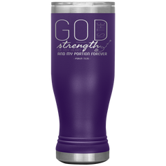 Bible Verses Boho 20oz Stainless Steel Vacuum Insulated Tumbler - Psalm 73:26 Design 10