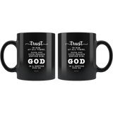 Typography Dishwasher Safe Black Mugs - God Is A Refuge For Us ~Psalm 62:8~