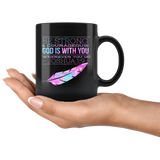 Bible Verses Black Mugs - Joshua 1:9 (Design 17) - Meditate Healing Christian Store