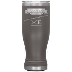 Bible Verses Boho 20oz Stainless Steel Vacuum Insulated Tumbler - Philippians 4:13 Design 15