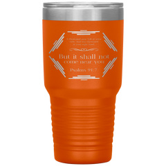 Bible Verses 30oz Stainless Steel Vacuum Insulated Tumbler - Psalm 91:7 Design 3