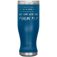 Bible Verses Boho 20oz Stainless Steel Vacuum Insulated Tumbler - Psalm 91:7 Design 6