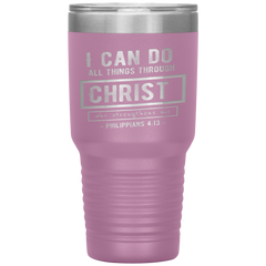 Bible Verses 30oz Stainless Steel Vacuum Insulated Tumbler - Philippians 4:13 Design 6