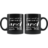 Bible Verses Black Mugs - Psalm 119:105 (Design 9) - Meditate Healing Christian Store