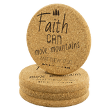 Bible Verses Cork Coasters - Matthew 17:20 (Design 15) - Meditate Healing Christian Store