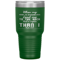 Bible Verses 30oz Stainless Steel Vacuum Insulated Tumbler - Psalm 61:2 Design 6