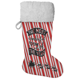 Fluffy Sherpa Lined Christmas Stocking - The Most Wonderful Time Of The Year (Design: Candy)