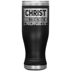 Bible Verses Boho 20oz Stainless Steel Vacuum Insulated Tumbler - Philippians 4:13 Design 9