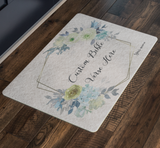Customizable Artistic Minimalist Bible Verse Doormat With Your Signature (Design: Square Garland 9)