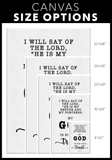 Minimalist Typography Framed Canvas - The Lord Is My Refuge & My Fortress ~Psalm 91:2~