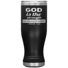 Bible Verses Boho 20oz Stainless Steel Vacuum Insulated Tumbler - Psalm 73:26 Design 2