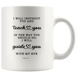 Typography Dishwasher Safe Accent Mugs - My Lord My Guide ~Psalm 32:8~