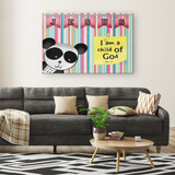 Hope Inspiring Nursery & Kids Bedroom Framed Canvas Wall Art - I Am A Child Of God ~John 1:12~ (Design: Panda 1)