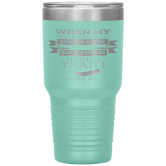 Bible Verses 30oz Stainless Steel Vacuum Insulated Tumbler - Psalm 61:2 Design 13