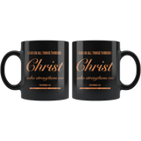 Bible Verses Black Mugs - Philippians 4:13 (Design 2) - Meditate Healing Christian Store