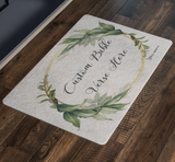 Customizable Artistic Minimalist Bible Verse Doormat With Your Signature (Design: Square Garland 17)