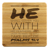 MeditateHealing.com | Pure Bamboo Wood Thick Coasters