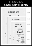 Minimalist Typography Framed Canvas - O Lord My God, You Healed Me ~Psalm 30:2~