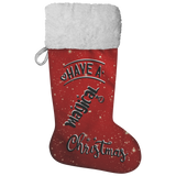 Fluffy Sherpa Lined Christmas Stocking - Have A Magical Christmas (Design: Red)
