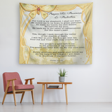 Bible Verses Vivid Print Versatile Tapestry - Prayer for Provision & Protection ~Psalm 23:1-6~ (Design: Butterfly 3)
