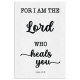 Minimalist Typography Framed Canvas - The Lord Who Heals You ~Exodus 15:26~