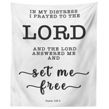 Minimalist Typography Tapestry - The Lord Is My Saviour ~Psalm 118:5~