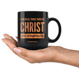 Bible Verses Black Mugs - Philippians 4:13 (Design 3) - Meditate Healing Christian Store