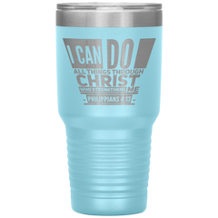 Bible Verses 30oz Stainless Steel Vacuum Insulated Tumbler - Philippians 4:13 Design 5