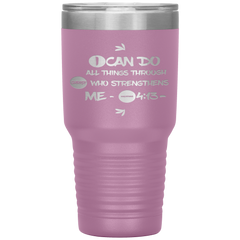 Bible Verses 30oz Stainless Steel Vacuum Insulated Tumbler - Philippians 4:13 Design 17