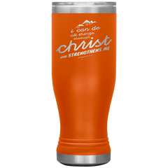 Bible Verses Boho 20oz Stainless Steel Vacuum Insulated Tumbler - Philippians 4:13 Design 14