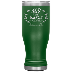Bible Verses Boho 20oz Stainless Steel Vacuum Insulated Tumbler - Psalm 73:26 Design 15