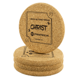 Bible Verses Cork Coasters - Philippians 4:13 (Design 8) - Meditate Healing Christian Store