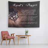 Bible Verses Vivid Print Versatile Tapestry - Lord's Prayer ~Matthew 6:9-13~ (Design: Lamp 3)